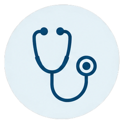 Symbol Stethoskop für allgemeine hausärztliche Medizin