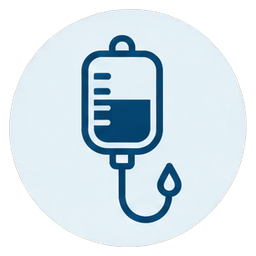 Symbol Infusionsbeutel für Vitamin-Aufbaukuren und Infusionen